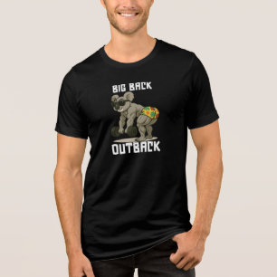 ビッグバック・アウトバック - 笑えるコアラのジムデザイン トライブレンドＴシャツ