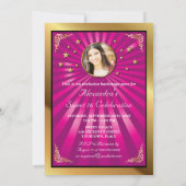 ビッグバッシュ ピンク スウィート16 招待状 (裏面)