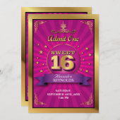 ビッグバッシュ ピンク スウィート16 招待状 (正面/裏面)