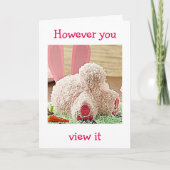 ビッグバニーお尻と大きなイースターの願い シーズンカード (正面)