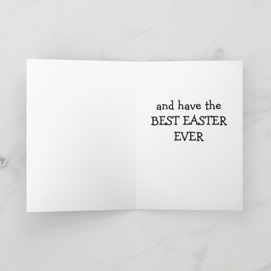 ビッグバニーお尻イースターグリーティング"孫"イースター シーズンカード (内部)