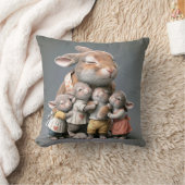 ビッグバニーとベビー クッション (ブランケット)