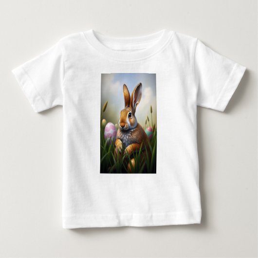 ビッグバニーベビーシャツ🐰💖 ベビーTシャツ (正面)
