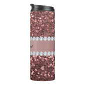 ビッグバラ金ゴールドフェイクグリッターとダイヤモンド タンブラー (回転右)