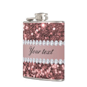 ビッグバラ金ゴールドフェイクグリッターとダイヤモンド フラスク (左)