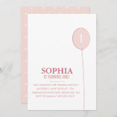 ビッグバルーンキッドの誕生日パーティーへの招待 招待状 (正面/裏面)