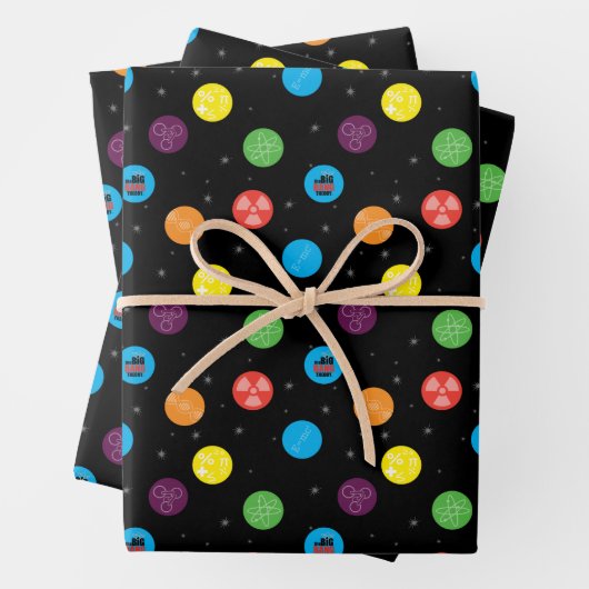 ビッグバン理論ブラックパターン ラッピングペーパーシート (インサイチュ)