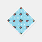 ビッグバン理論ブルーパターン スタンダードカクテルナプキン (角)