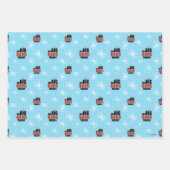 ビッグバン理論ブルーパターン ラッピングペーパーシート (正面)