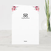 ビッグバースデーガールフォトコラージピンクフラワー カード (裏面)