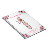 ビッグバースデーガールフォトピンクフラワーゲストブック ノートブック (右側)