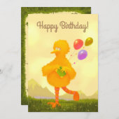 ビッグバードからセサミストリート誕生日招待状 招待状 (正面/裏面)