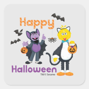 ビッグバードとカウント ハッピーハローウィン スクエアシール