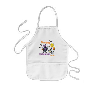 ビッグバードとカウント ハッピーハローウィン 子供用エプロン