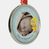 ビッグバード |ベビー初めてのクリスマス – 名前の追加 メタルオーナメント (右)