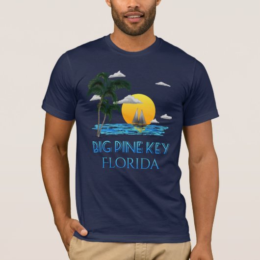 ビッグパイン鍵フロリダ鍵セーリング Tシャツ (正面)