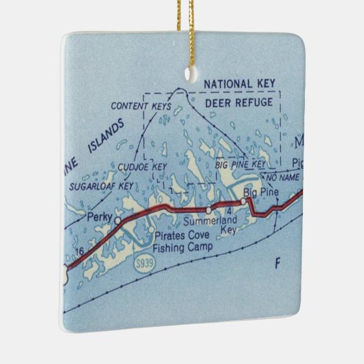 ビッグパイン鍵鹿ヴィンテージマップ セラミックオーナメント (右)