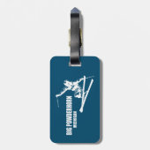 ビッグパウダーホルンマウンテンミシガンスキーヤー ラゲッジタグ (裏面縦)