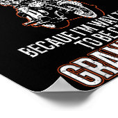 ビッグパパ老人オートバイおもしろい現物と呼ぶ ポスター (角)