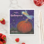 ビッグパンプキンフェアリーカスタムハロウィーン スタンダードランチョンナプキン (インサイチュ)