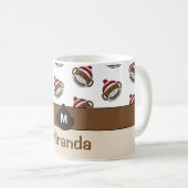 ビッグパーソナライズされたスマイルソックサル絵文字 コーヒーマグカップ (正面右)