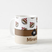 ビッグパーソナライズされたスマイルソックサル絵文字 コーヒーマグカップ (正面左)