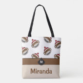 ビッグパーソナライズされたスマイルソックサル絵文字 トートバッグ (裏面)