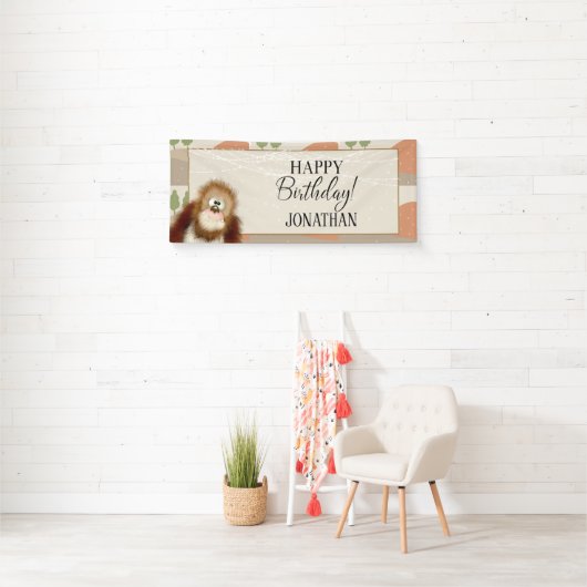 ビッグパーソナライズされた足をテーマにした誕生日パーティー 横断幕 (インサイチュ)