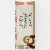 ビッグパーソナライズされた足をテーマにした誕生日パーティー 横断幕 (縦)