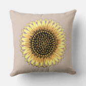 ビッグヒマワリ、ハート、ゴールデンドット クッション (裏面)