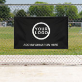 ビッグビジネスロゴプロフェッショナル白黒 横断幕 (インサイチュ)