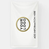 ビッグビジネスロゴプロフェッショナル白黒 横断幕 (縦)