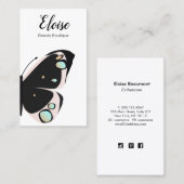 ビッグビューティフルバタフライ美しい 名刺 (正面/裏面)