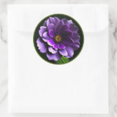 ビッグビューティフルパープルバラ芸術的デザイン ラウンドシール (バッグ)