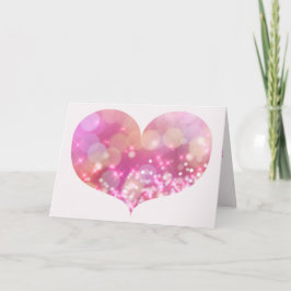 ビッグピンクきらめくハート |誕生日グリーティングカード カード