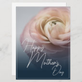 ビッグピンクのバラと母の日が幸せ (正面/裏面)