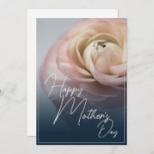 ビッグピンクのバラと母の日が幸せ (正面/裏面)