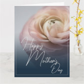 ビッグピンクのバラと母の日が幸せ カード (黄色い花)