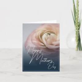 ビッグピンクのバラと母の日が幸せ カード