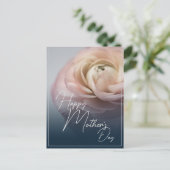 ビッグピンクのバラと母の日が幸せ シーズンポストカード (スタンド正面)