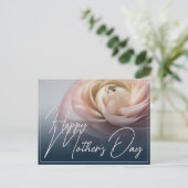 ビッグピンクのバラと母の日が幸せ シーズンポストカード (スタンド正面)