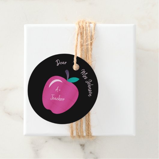 ビッグピンクアップル先生ギフトラベル フェイバータグ (インサイチュ)
