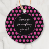 ビッグピンクアップル先生ギフトラベル フェイバータグ (裏面)