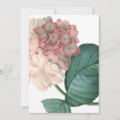 ビッグピンクグリーンフラワーベビーシャワー招待状 招待状 (裏面)