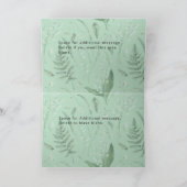 ビッグピンクデイジーグリーンハッピーバースデー名前をカスタムする カード (内部)