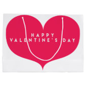 ビッグピンクハートバレンタインデイ抱き枕 ラージペーパーバッグ (裏面)