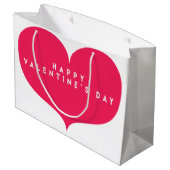 ビッグピンクハートバレンタインデイ抱き枕 ラージペーパーバッグ (裏面アングル)