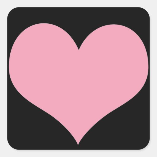 ビッグピンクラブハート スクエアシール (正面)