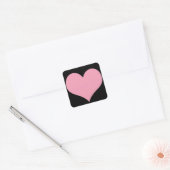 ビッグピンクラブハート スクエアシール (封筒)