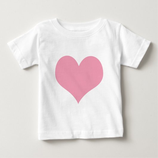 ビッグピンクラブハート ベビーTシャツ (正面)